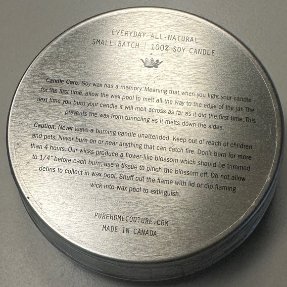 PURE HOME COUTURE - Milk - 100% Soy Candle - 113 g / 4 oz - 15 hours - Picture 7 of 7